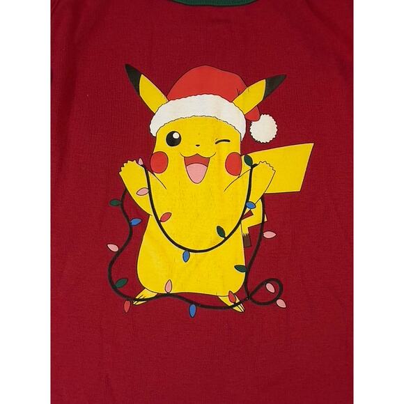 Hanna Andersson X Pokemon Red & Green PIKACHU Pajama Top Youth Size 8 - Picture 3 of 6
